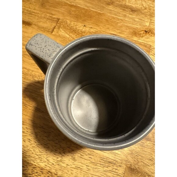 Starbucks Ceramic Travel Mug Rubber Bottom 14 oz Gray Speckled w/ Black Lid - Picture 4 of 5